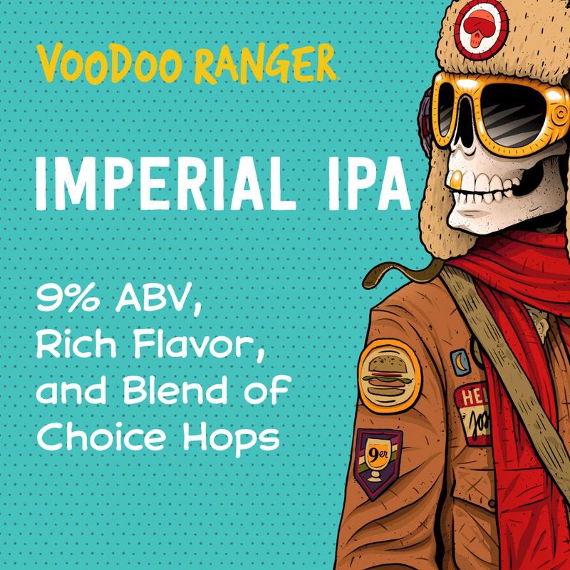 slide 4 of 8, New Belgium Voodoo Ranger Imperial IPA Beer - 19.2 fl oz Can, 19.2 fl oz