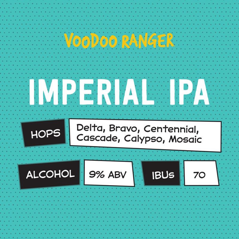 slide 5 of 8, New Belgium Voodoo Ranger Imperial IPA Beer - 19.2 fl oz Can, 19.2 fl oz