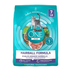 Purina ONE Hairball Formula Natural Chicken Flavor Dry Cat Food - 7lbs