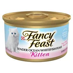 Purina Fancy Feast Classic Paté Gourmet Wet Cat Food Tender Ocean White Fish Feast Kitten - 3oz