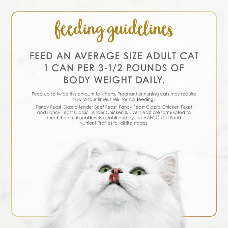 slide 9 of 10, Purina Fancy Feast Classic Paté Variety Pack Chicken & Beef Flavor Wet Cat Food Cans - 3oz/24ct, 24 ct; 3 oz