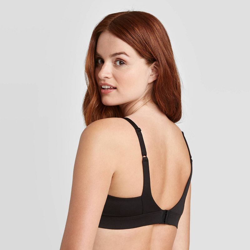 slide 2 of 2, Women's Lightly Lined Wirefree Lounge Bra - Auden™ Black 36B: Recycled Polyester, Adjustable Strap, Medium Coverage, 1 ct
