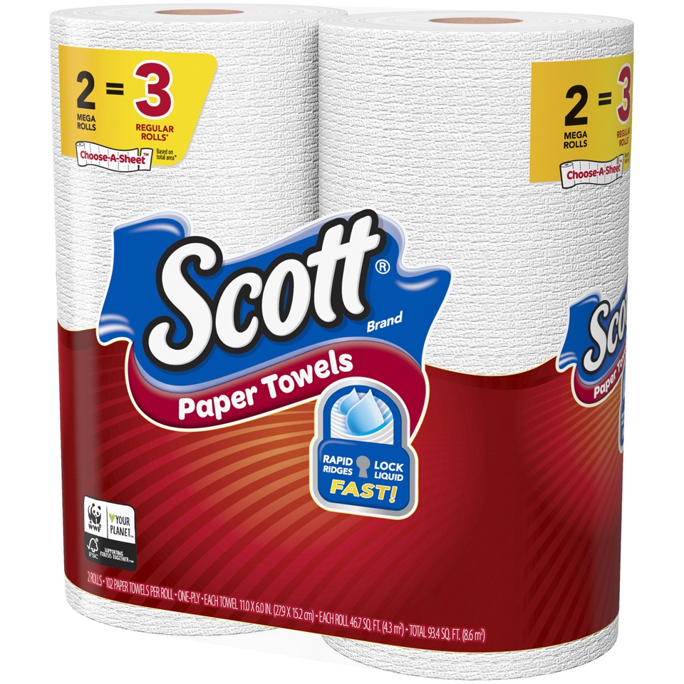 slide 2 of 3, Scott Towels Choose-A-Sheet Paper Towels, 2 ct