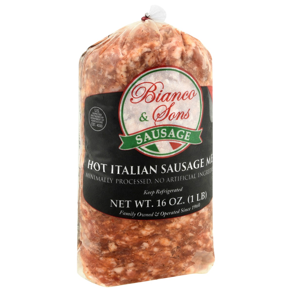 slide 3 of 4, Bianco & Sons Hot Italian Sausage 16 oz, 16 oz