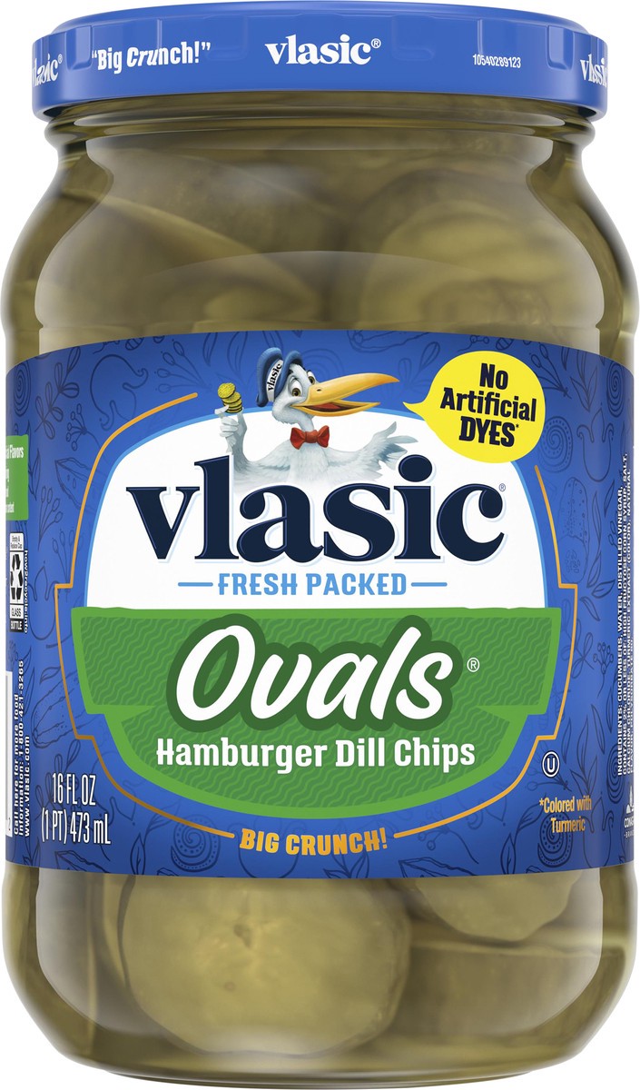 slide 5 of 5, Vlasic Ovals Hamburger Dill Chips - 16 fl oz, 16 fl oz