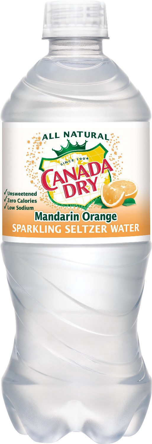 slide 1 of 1, Canada Dry Mandarin Orange Sparkling Seltzer Water- 20 fl oz, 20 fl oz