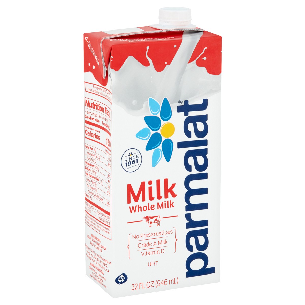 slide 6 of 8, Parmalat Milk, Whole Milk Shelf Stable, 32 oz., 32 fl oz