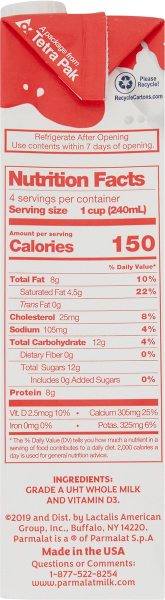 slide 5 of 8, Parmalat Milk, Whole Milk Shelf Stable, 32 oz., 32 fl oz