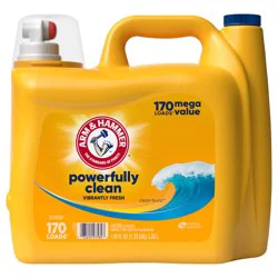 ARM & HAMMER Liquid Laundry Detergent, Clean Burst Fresh, 170 fl oz, 170 Loads