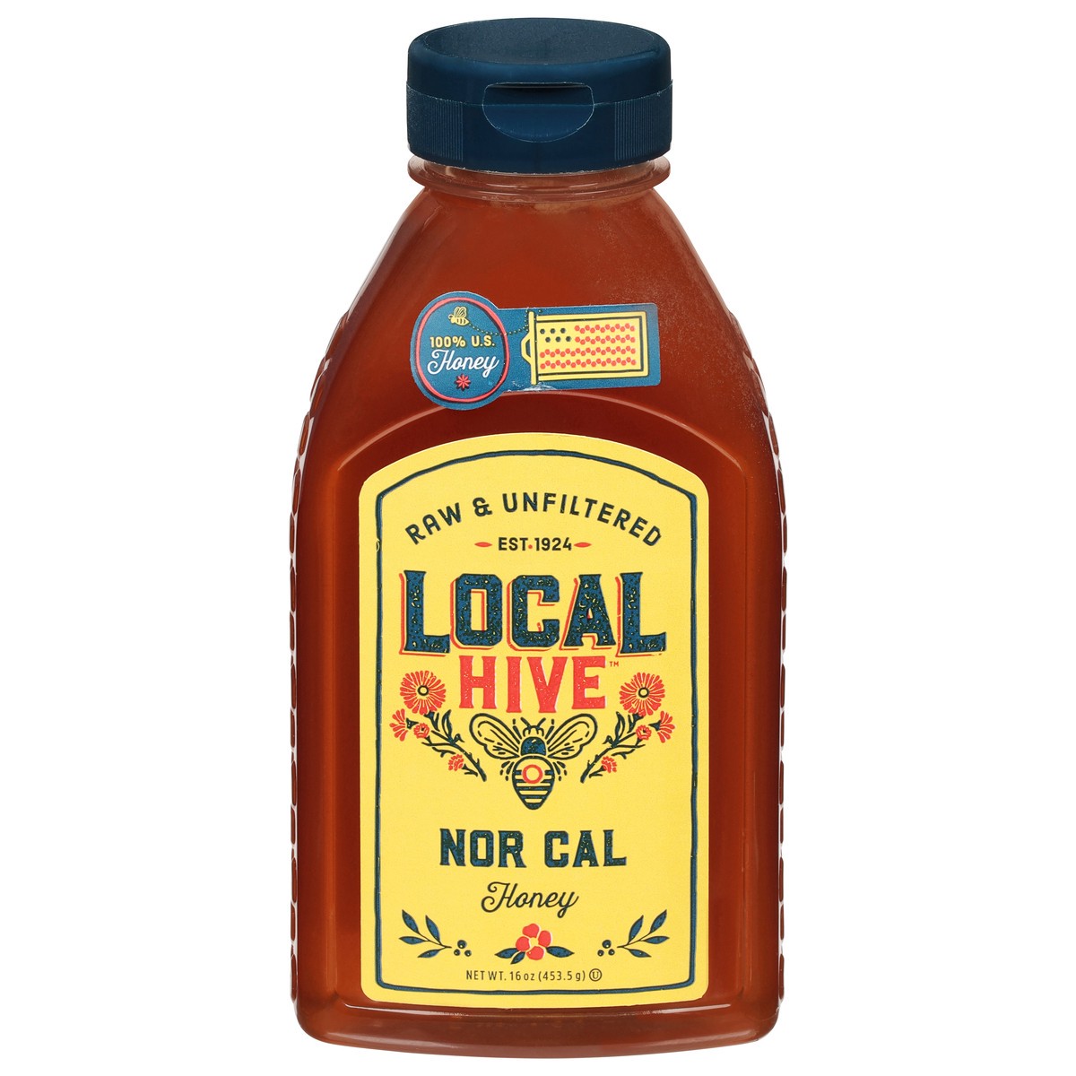 slide 11 of 11, Local Hive Raw & Unfiltered Nor Cal Honey 16 oz, 
