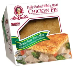Mrs. Budds Fully Baked White Meat Chicken Pie With Broccoli Carrots And Pearl Onions - 12 Oz.