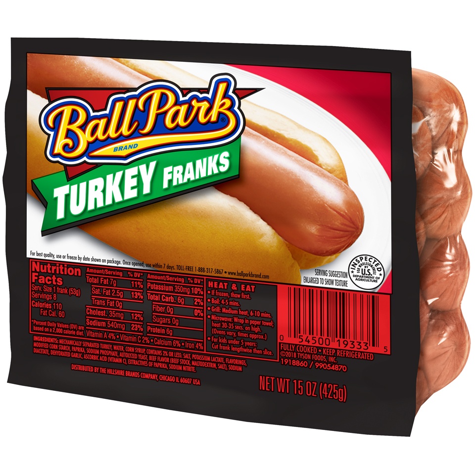 slide 2 of 2, Ball Park Turkey Franks, 15 oz