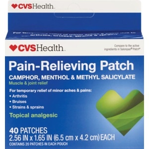 slide 1 of 1, CVS Health Pharmacy Pain-Relieving Patches, 40 ct