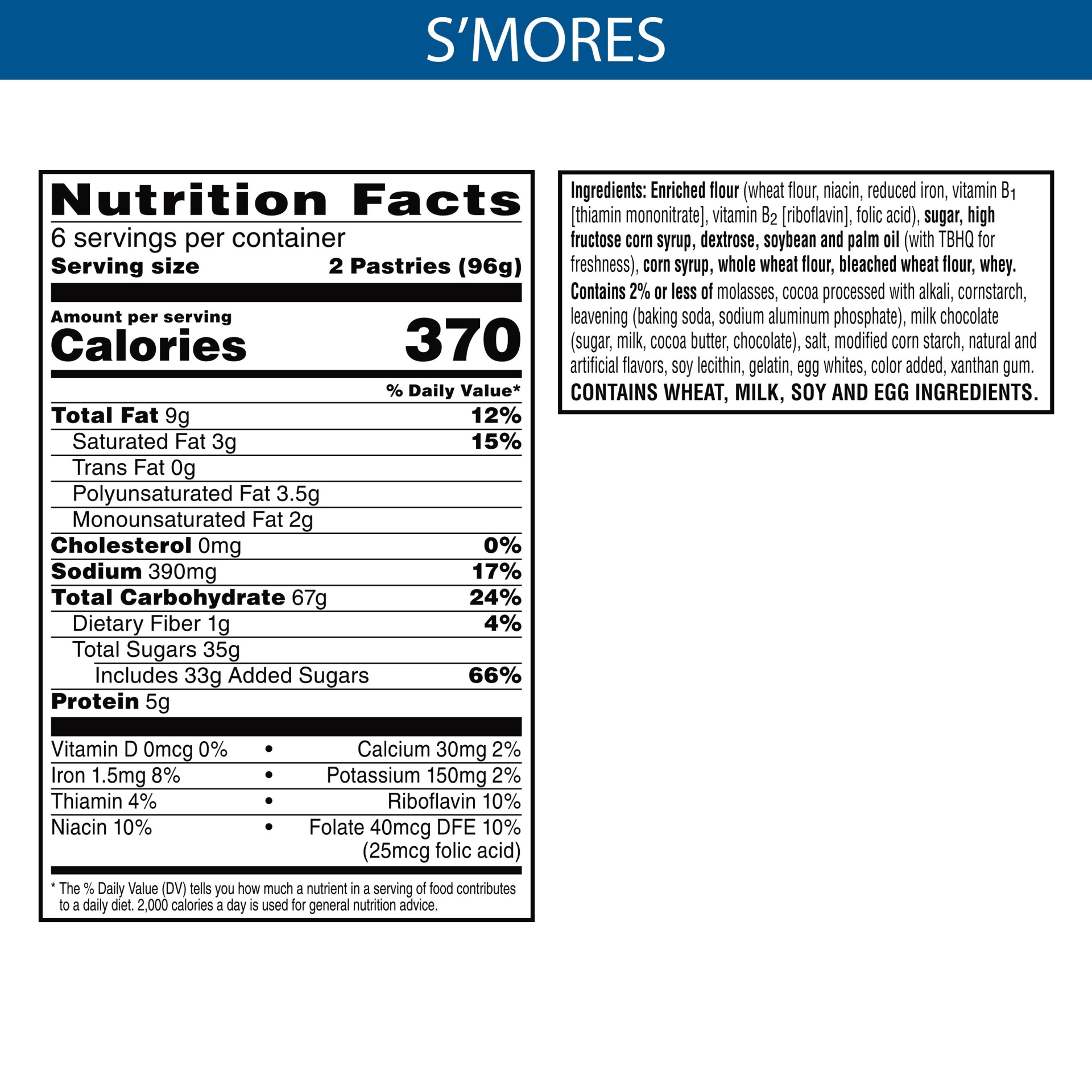 slide 3 of 7, Kellogg's Pop-Tarts Toaster Pastries, Breakfast Foods, Frosted S'mores, 20.3 oz