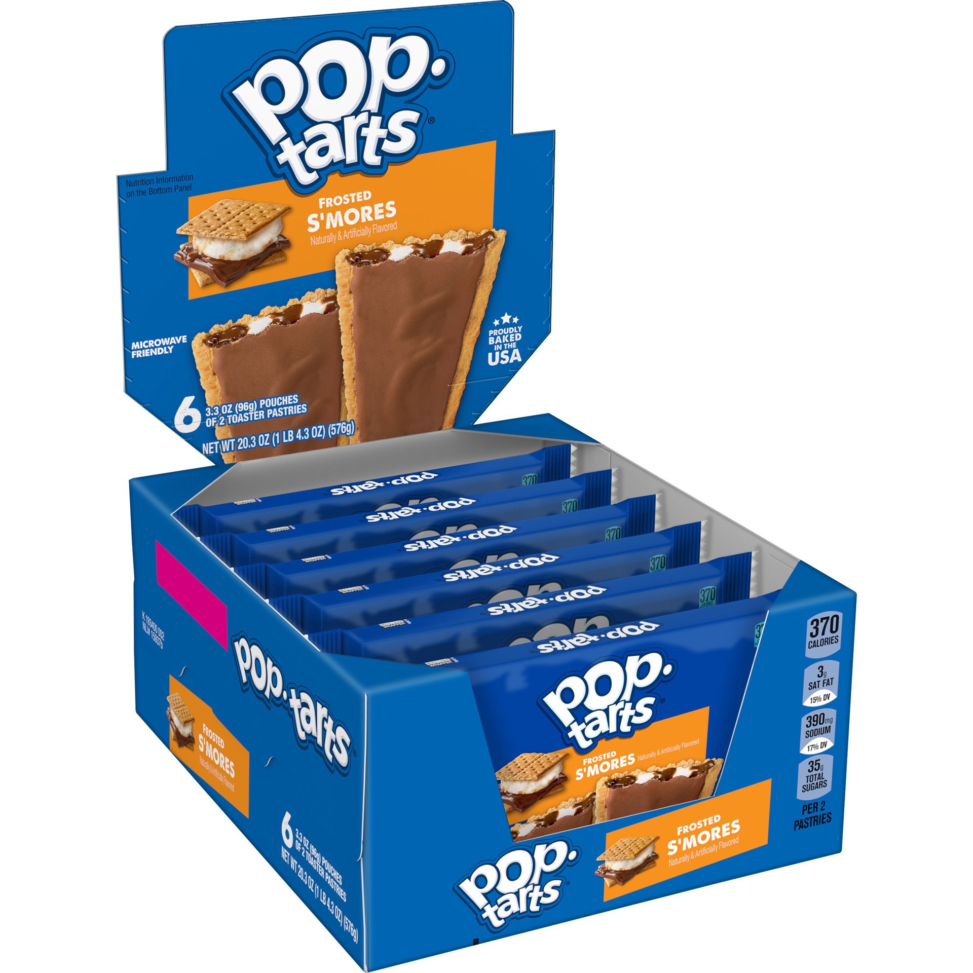 slide 1 of 7, Kellogg's Pop-Tarts Toaster Pastries, Breakfast Foods, Frosted S'mores, 20.3 oz