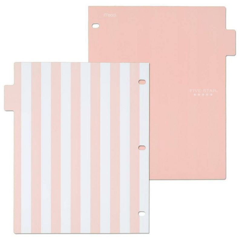 slide 6 of 12, 8ct Mead Five Star 3-hole Punched Color Pop Reversible Tab Divider Set: Multicolor Polypropylene Filing Accessories, 8 ct