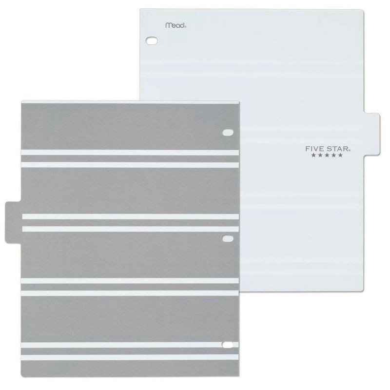 slide 8 of 12, 8ct Mead Five Star 3-hole Punched Color Pop Reversible Tab Divider Set: Multicolor Polypropylene Filing Accessories, 8 ct
