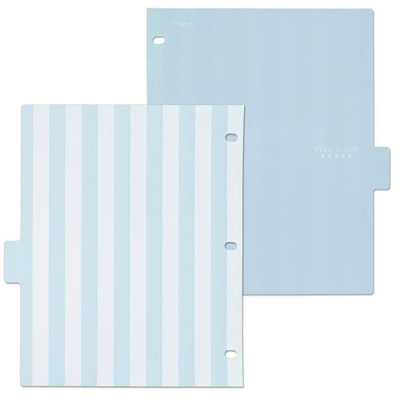slide 9 of 12, 8ct Mead Five Star 3-hole Punched Color Pop Reversible Tab Divider Set: Multicolor Polypropylene Filing Accessories, 8 ct