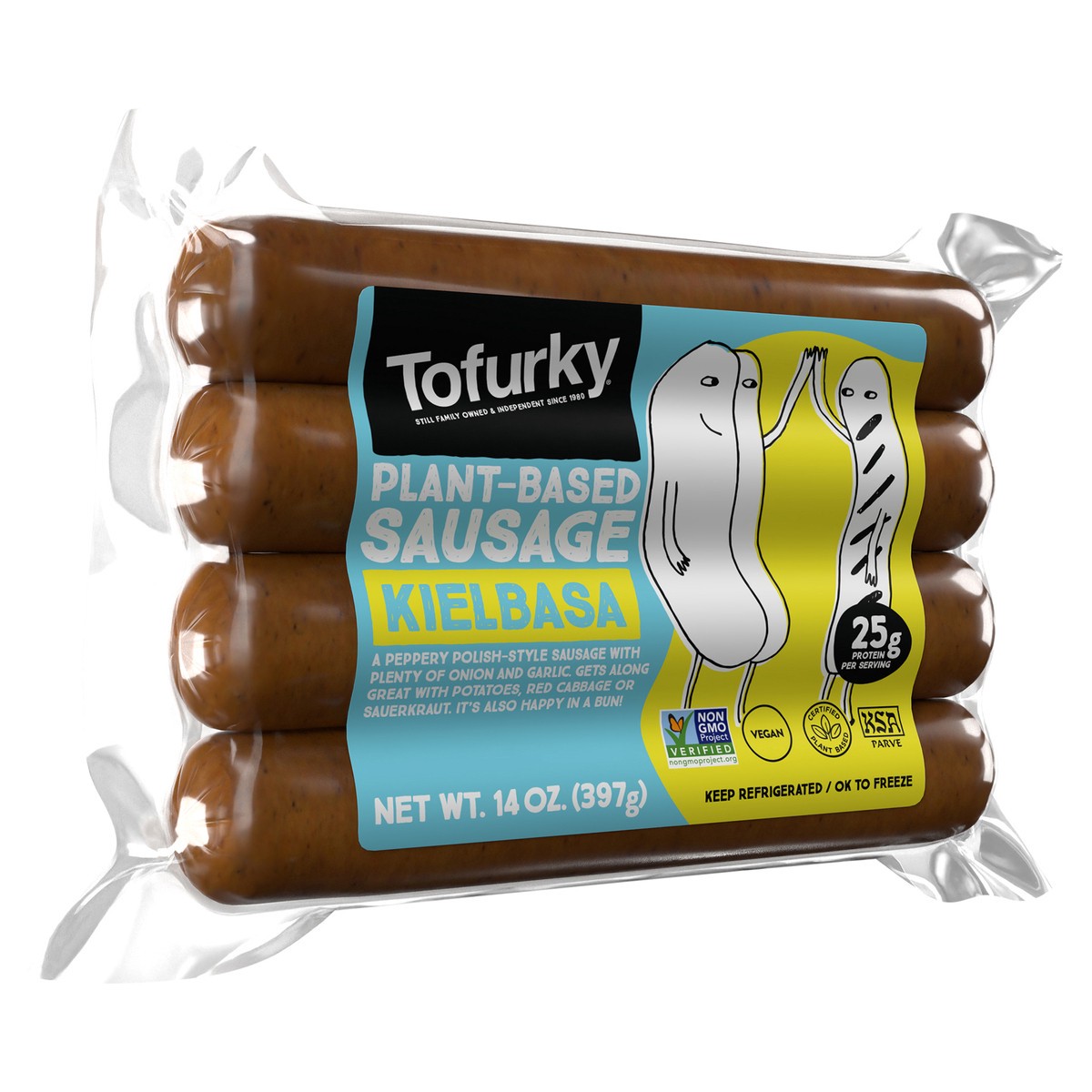 slide 2 of 6, Tofurky Kielbasa, 13 oz