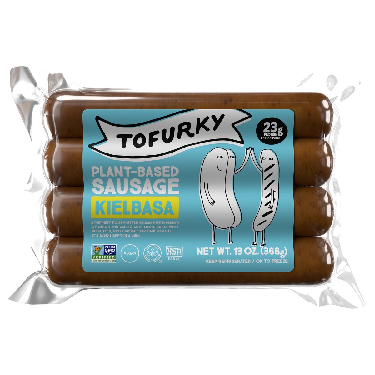 slide 1 of 6, Tofurky Kielbasa, 13 oz