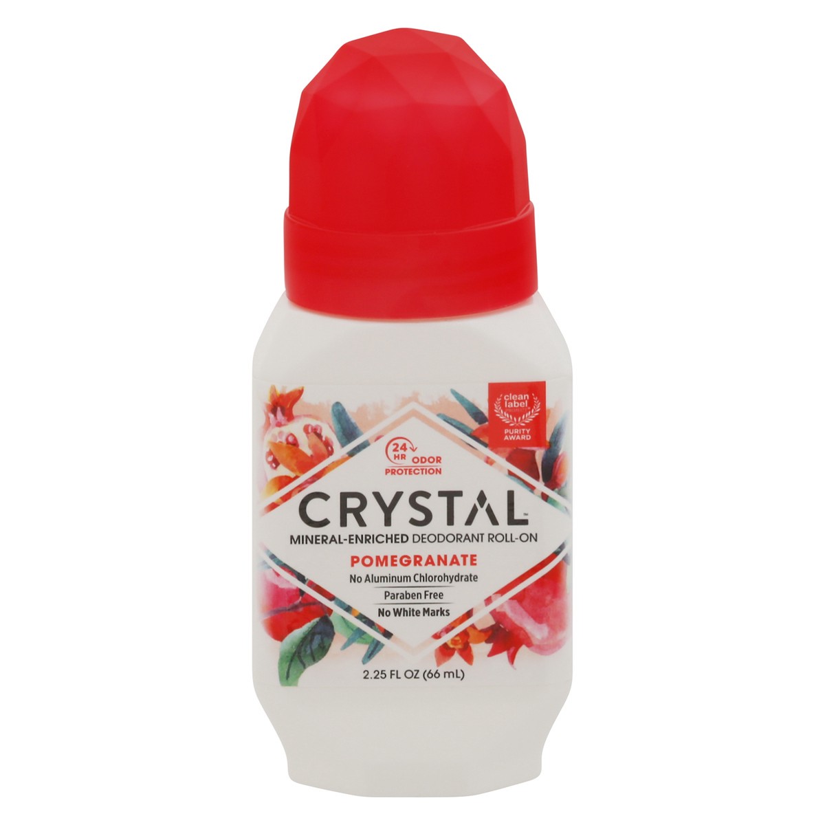 slide 1 of 10, Crystal Pomegranate Deodorant Mineral-Enriched Roll-On 2.25 fl oz, 2.25 fl oz