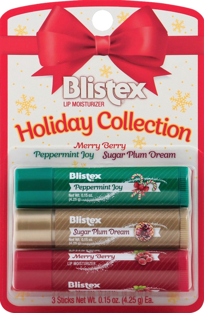 slide 5 of 6, Blistex Classic Holiday Collection Lip Balm - Peppermint, Sugar Plum & Berry, 3 ct, 0.45 oz