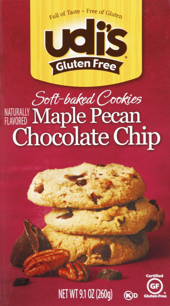 slide 3 of 5, Udi's Gluten Free Maple Pecan Chocolate Chip Soft-Baked Cookies, 91 oz