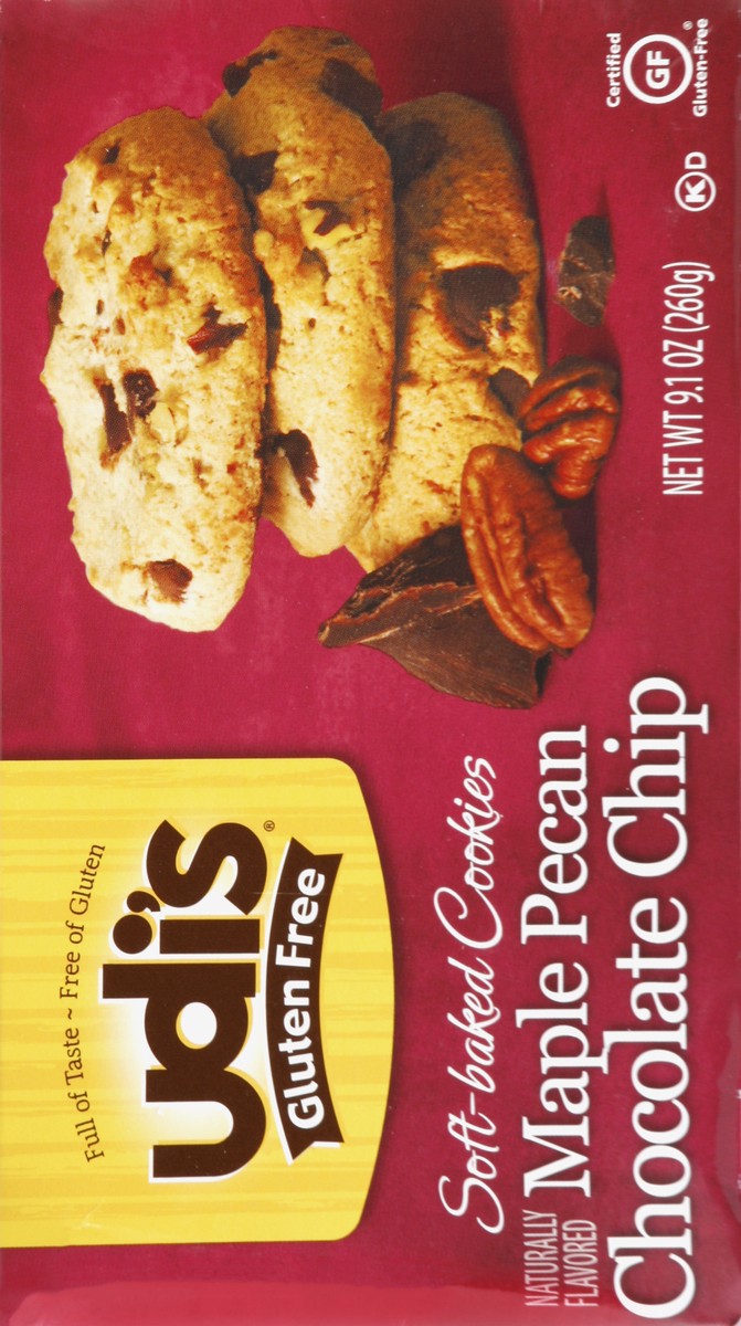 slide 4 of 5, Udi's Gluten Free Soft-Baked Maple Pecan Chocolate Chip Cookies, 9.1 oz., 9.1 oz
