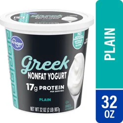 Kroger Strained Greek Non Fat Plain Yogurt