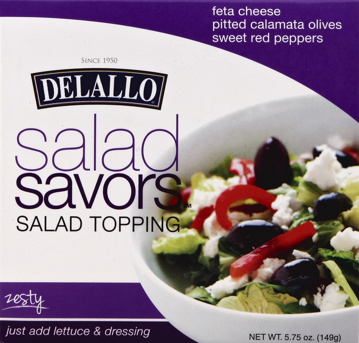 slide 4 of 4, DeLallo Salad Topping, Zesty, 5.75 oz