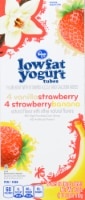 slide 1 of 1, Kroger Low Fat Yogurt Tubes - Vanilla Strawberry & Strawberry Banana, 8 ct; 2.25 oz