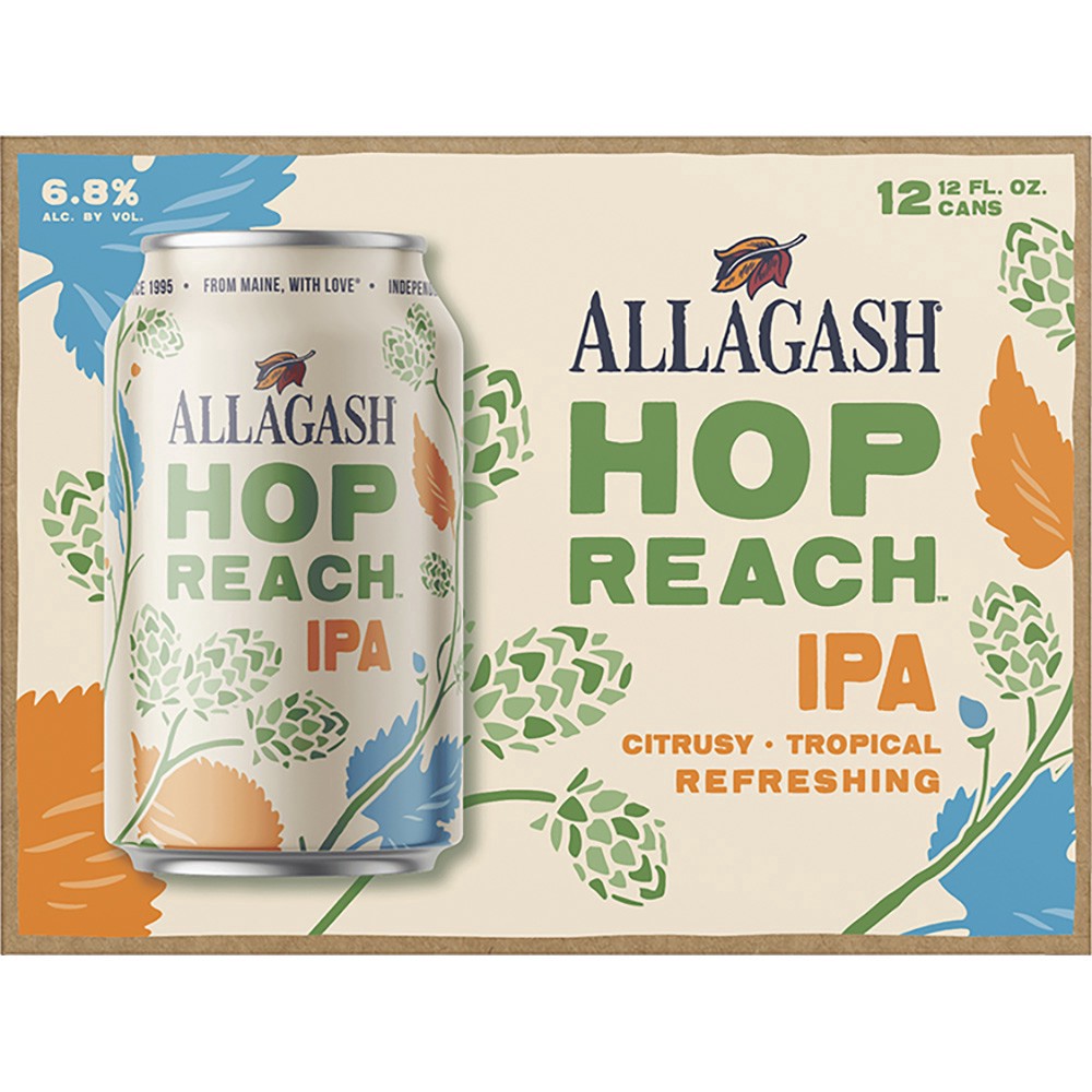 slide 1 of 1, Allagash Hop Reach Ipa, 12 ct; 12 oz