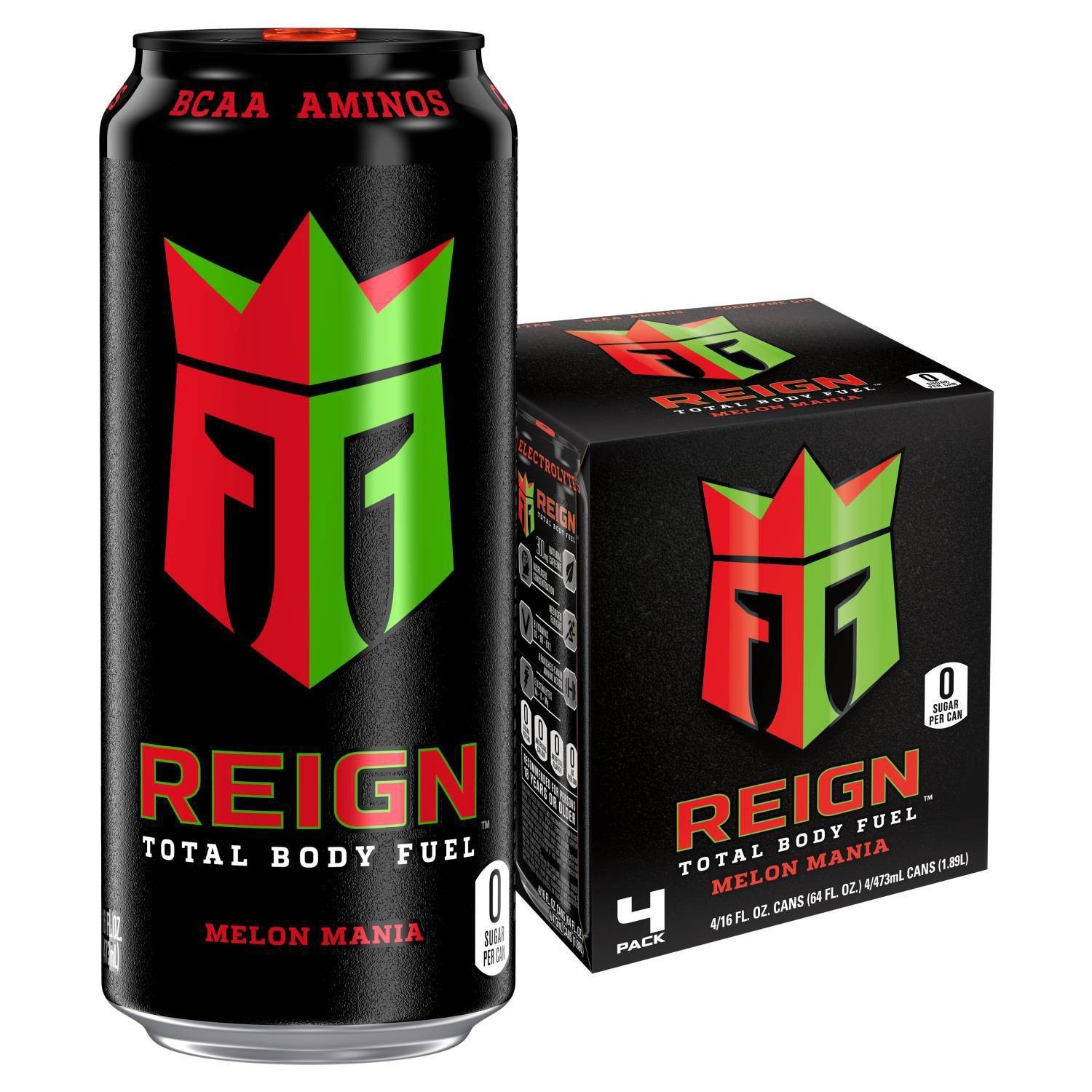 slide 1 of 3, Reign Melon Mania Energy Drink, 4 ct, 16 fl oz