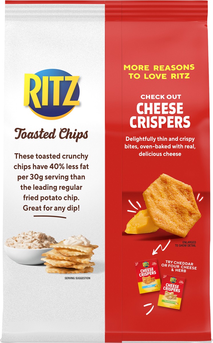 slide 5 of 9, RITZ Toasted Chips Sour Cream and Onion Crackers, Family Size, 11.4 oz, 11.41 oz