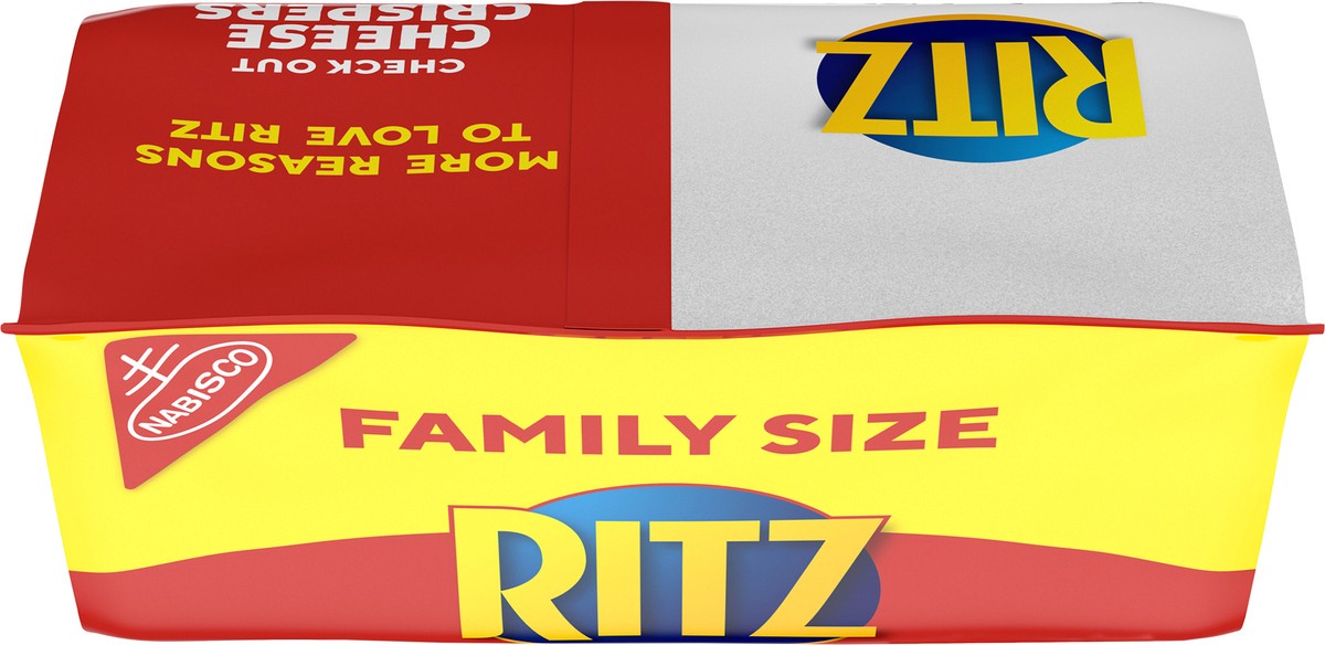 slide 9 of 9, RITZ Toasted Chips Sour Cream and Onion Crackers, Family Size, 11.4 oz, 11.41 oz
