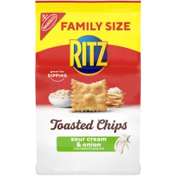 RITZ Toasted Chips Sour Cream and Onion, Family Size
