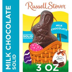 RUSSELL STOVER Easter Bunny Solid Milk Chocolate Candy Rabbit - 3oz