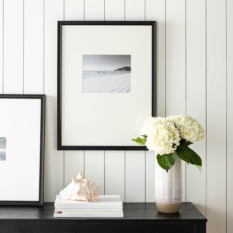 slide 10 of 11, Threshold designed w/Studio McGee 19.49"x25.49" Matted to 8"x10" Gallery Wall Frame Black - Threshold™ designed with Studio McGee, 1 ct