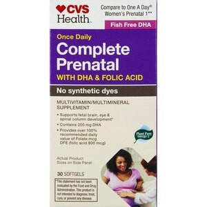slide 1 of 1, CVS Health Complete Prenatal With Dha & Folic Acid Softgels, 30 Ct, 1 ct