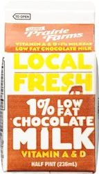 Prairie Farms 1% Low Fat Chocolate Milk - 1/2 pint