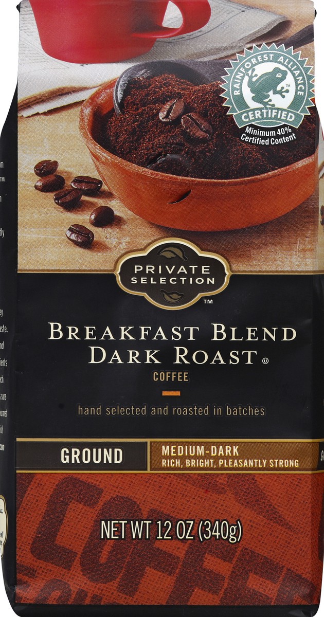 slide 3 of 6, Private Selection Breakfast Blend Mediumdark Roast Ground Coffee - 12 oz, 12 oz