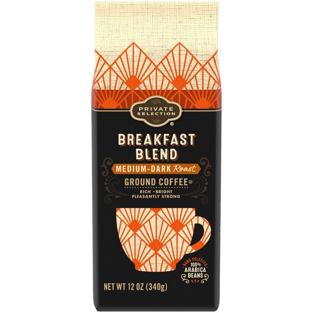 slide 1 of 6, Private Selection Breakfast Blend Mediumdark Roast Ground Coffee - 12 oz, 12 oz