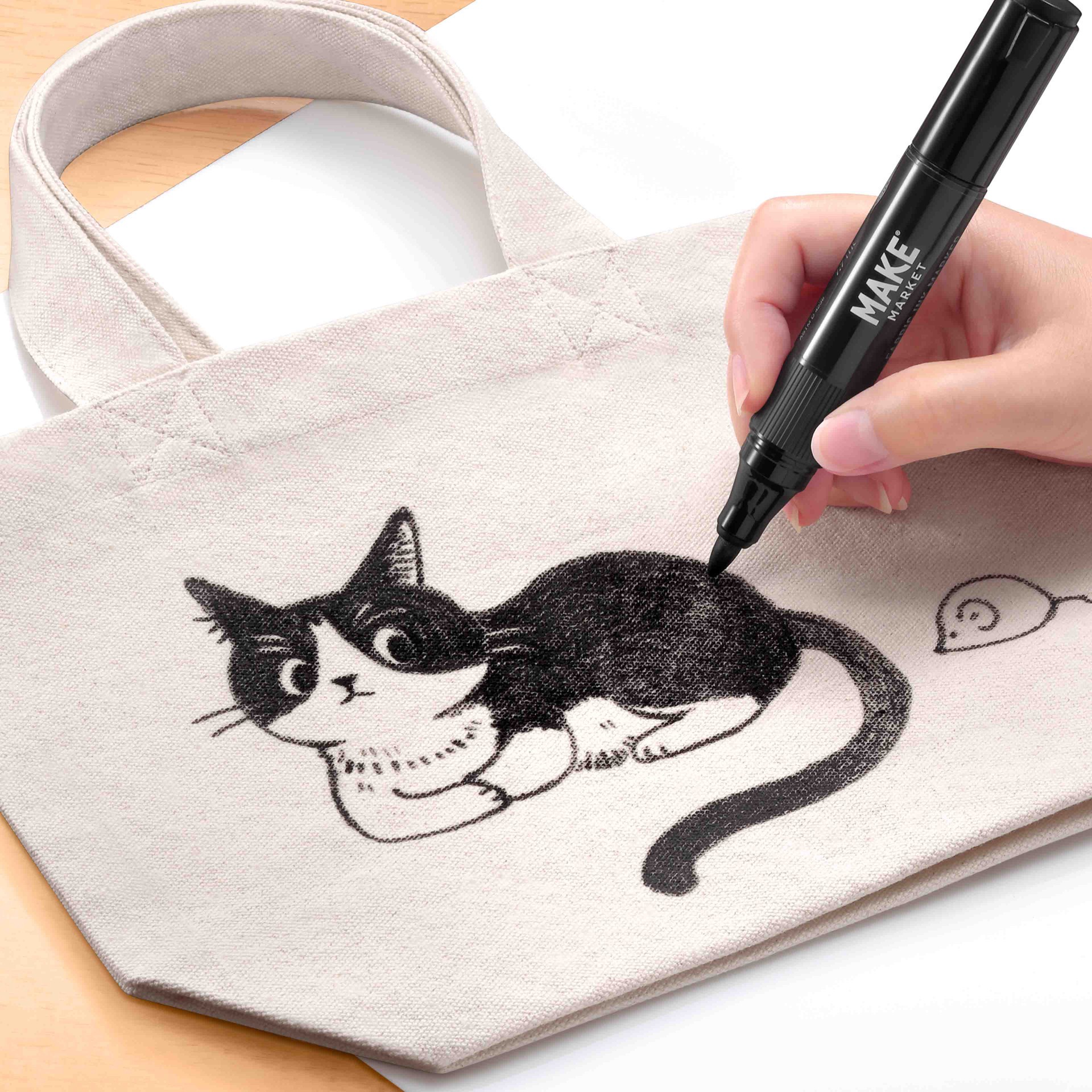 slide 2 of 4, Jumbo Black Bullet Tip Permanent Fabric Ink Marker By Make Market, 1 ct