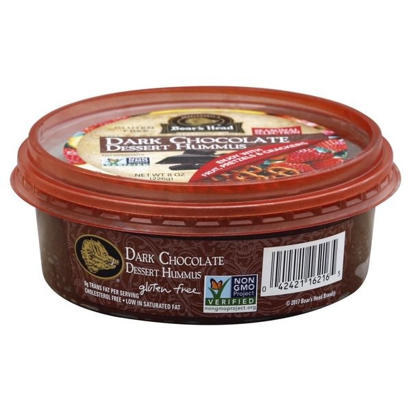 slide 1 of 1, Boar's Head Boars Head Dessert Hummus, Dark Chocolate, Gluten Free, Cup, 8 oz