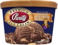 slide 1 of 1, Purity Chocolate Peanut Butter Fudge Ice Cream, 1.5 qt