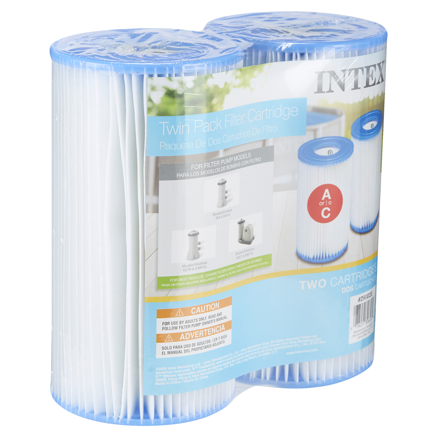 slide 4 of 5, Intex A & C Pools Filter Cartridge - 2pc, 2 ct