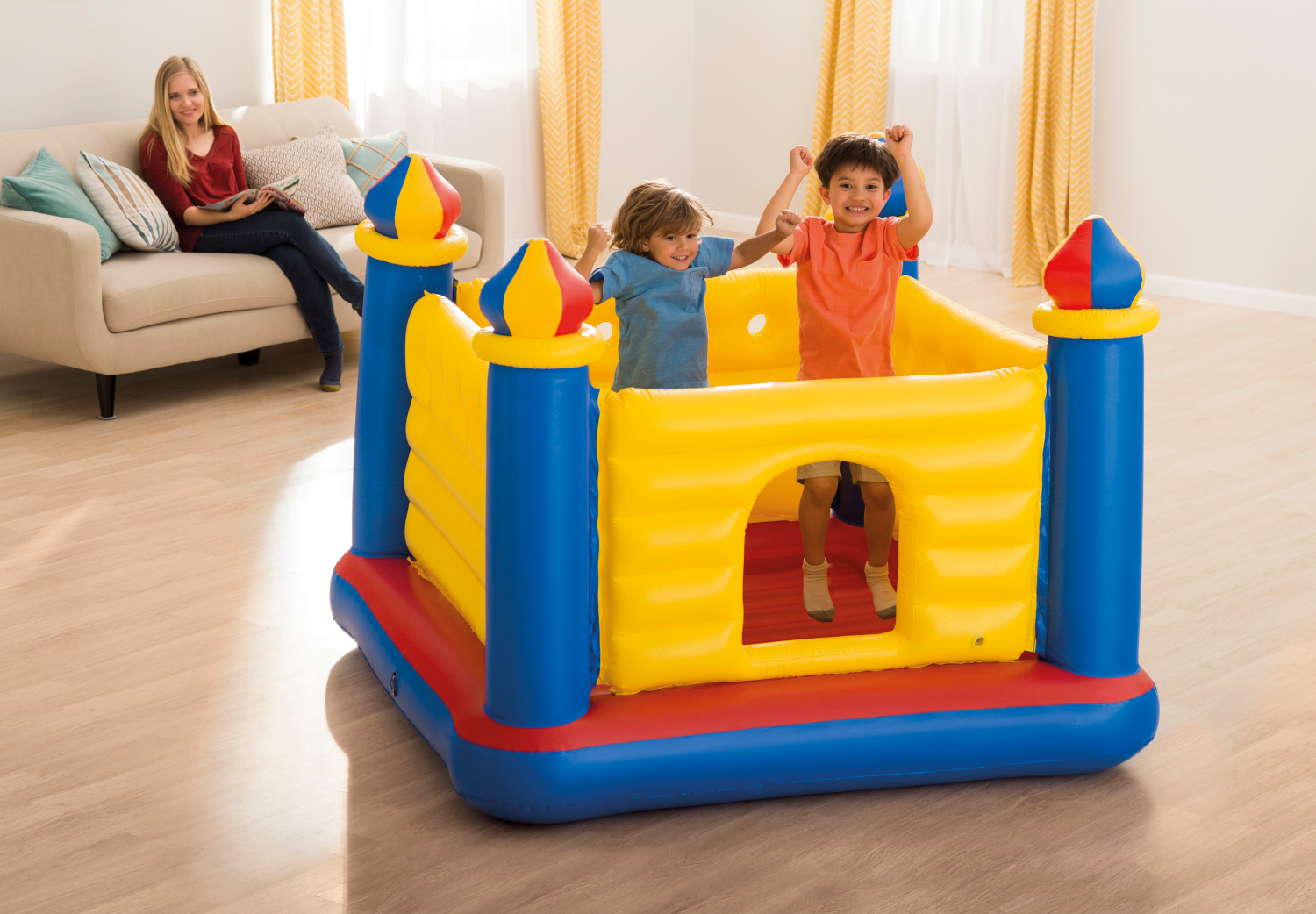 slide 2 of 3, Intex Jump-O-Lene Castle Bouncer, 1 ct
