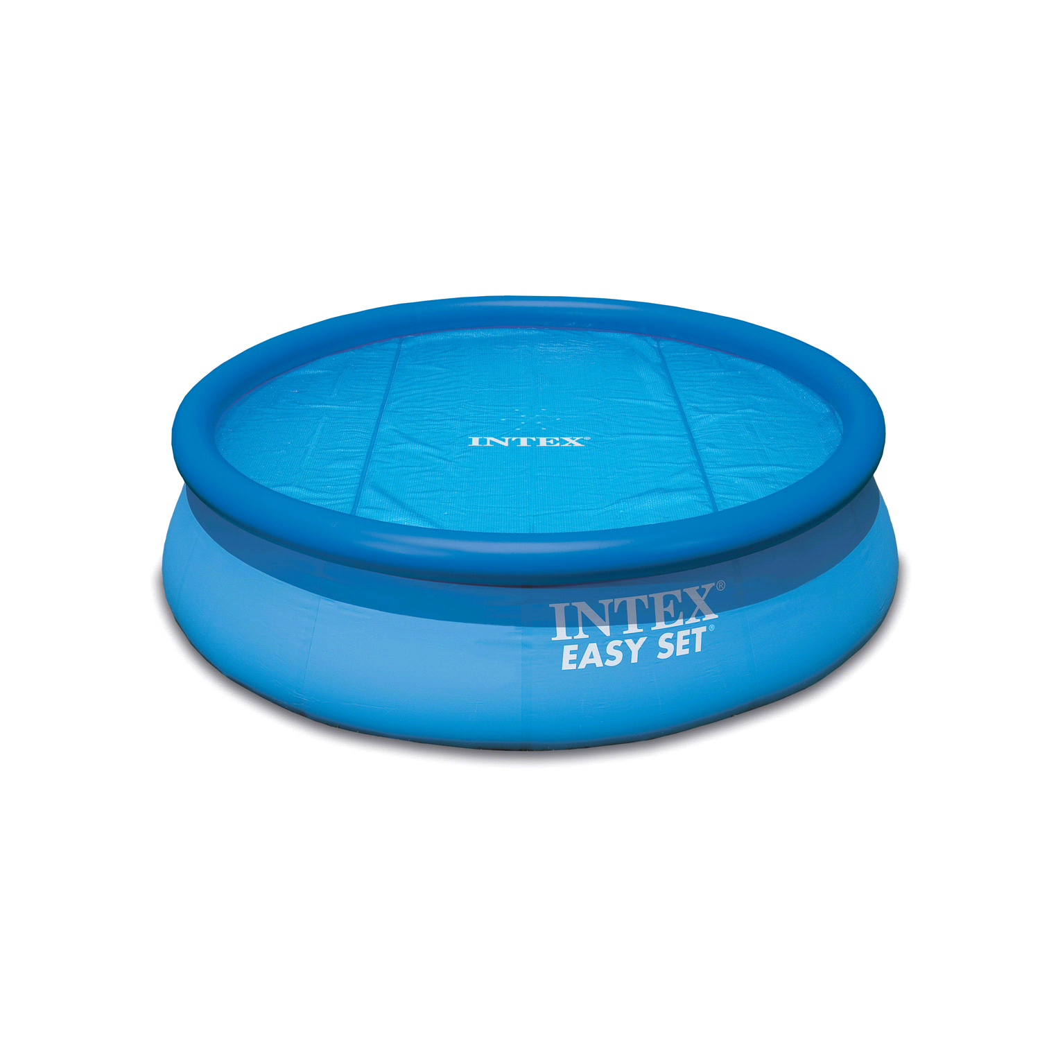 slide 2 of 3, Intex 15' Round Solar Pool Cover, 15 ft