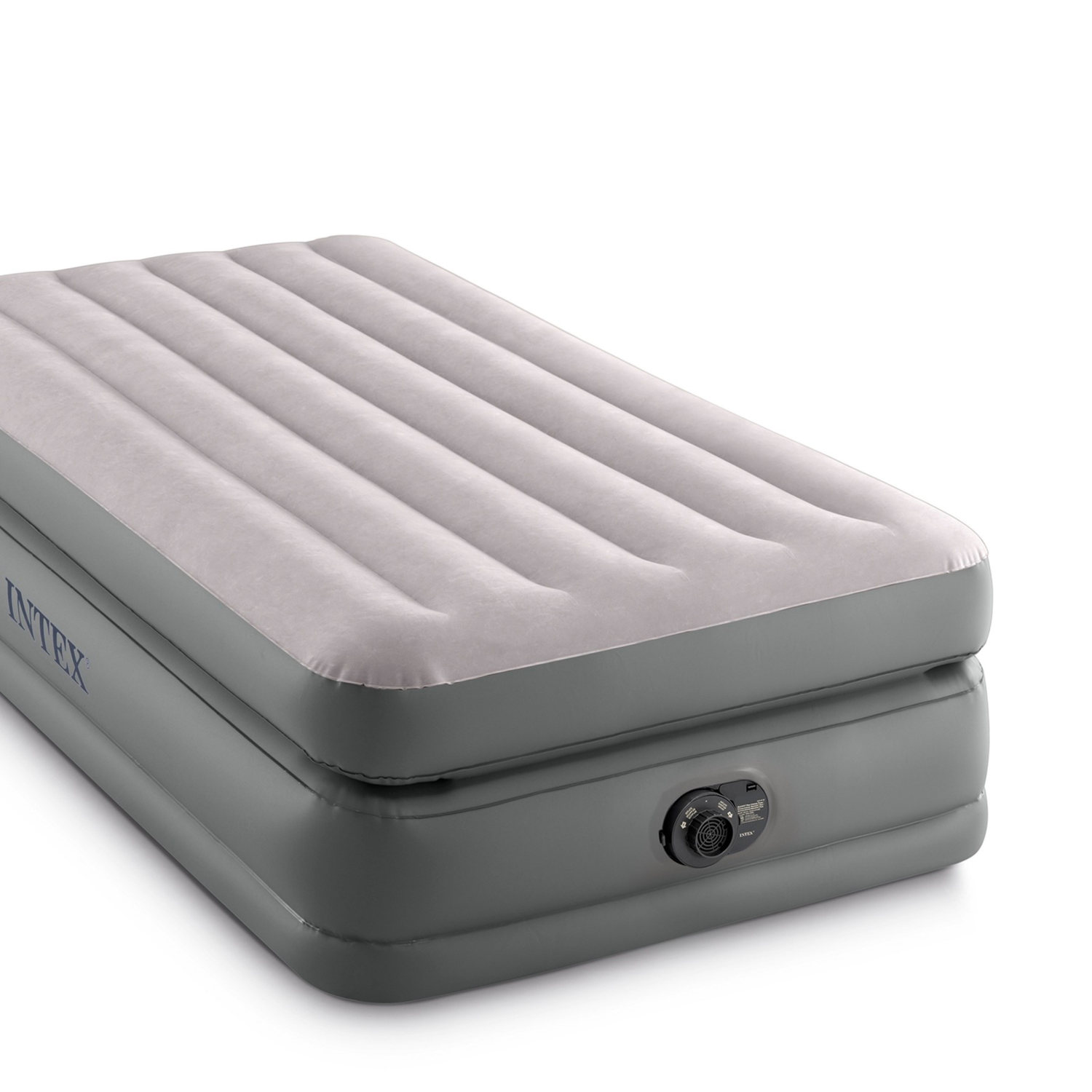 slide 3 of 7, Intex 20in Twin Prime Comfort Elevated Airbed with Internal Pump, 20 in