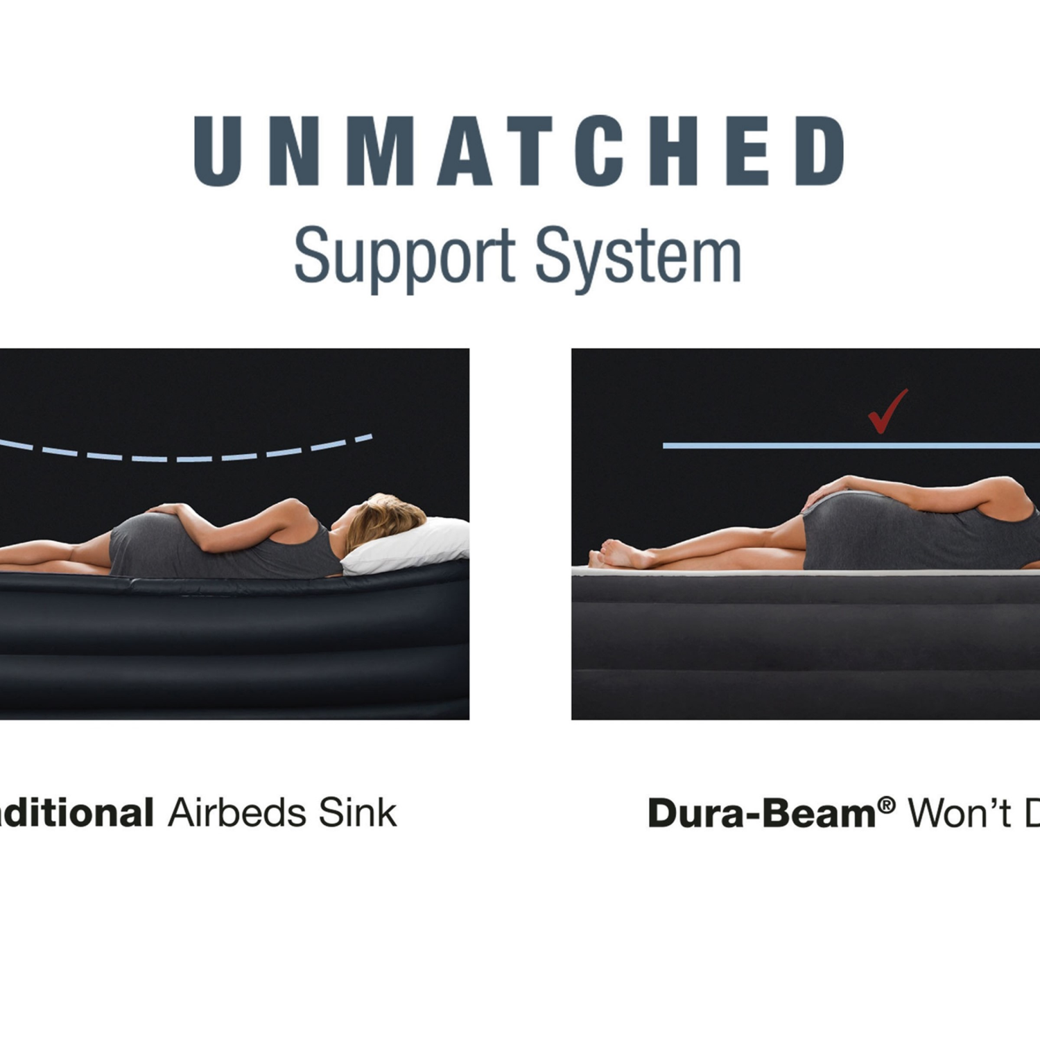 slide 5 of 8, Intex Dura-Beam Queen Size Air Mattress With Headboard, 18 in